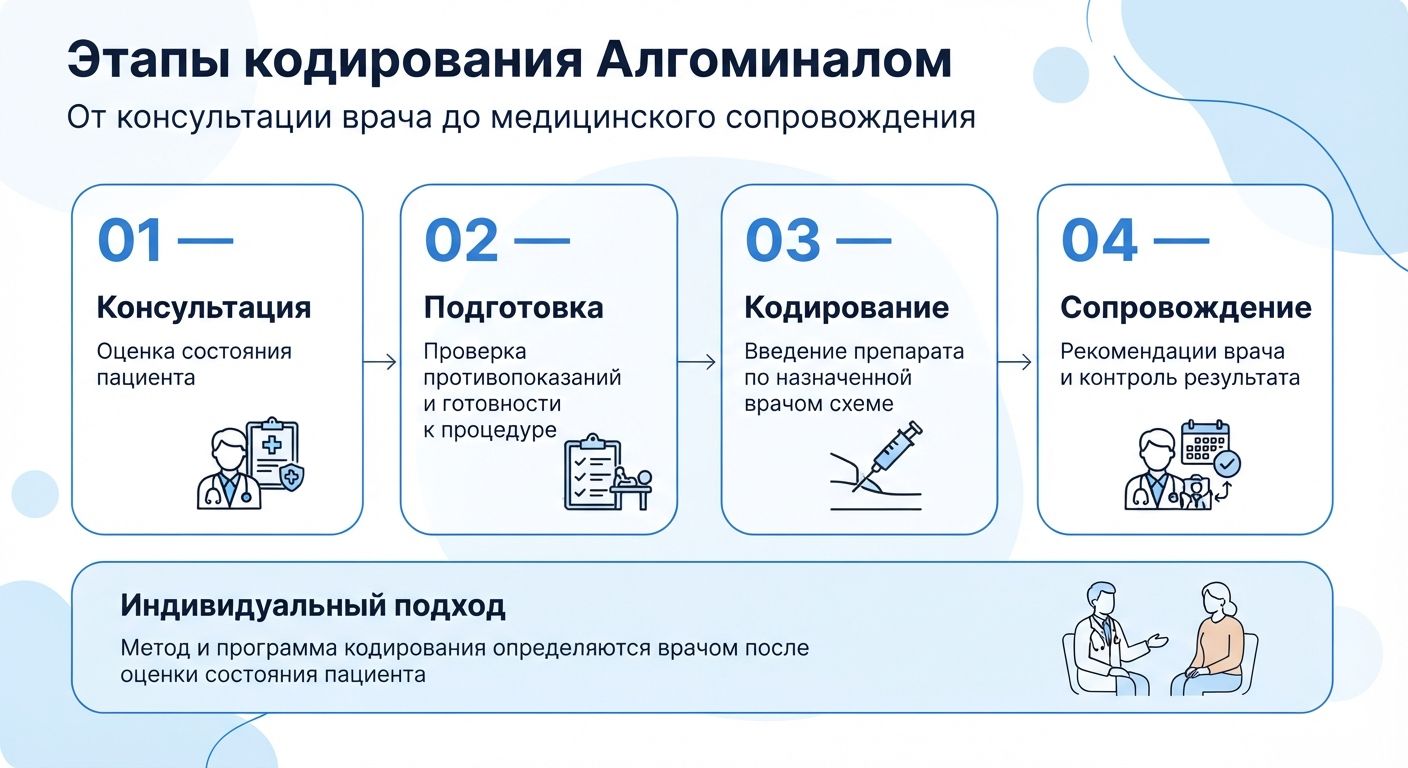 Кодирование препаратом «Алгоминал» в Вичуге инфографика