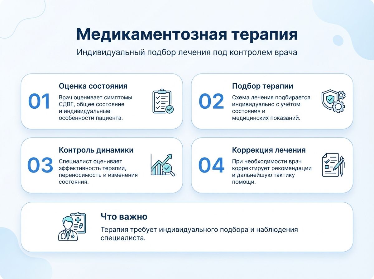 Лечение СДВГ в Вичуге у детей и взрослыхинфографика